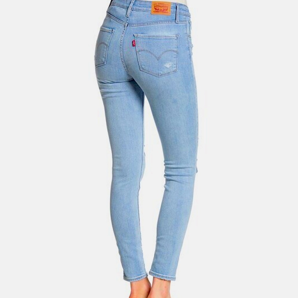 Levi's 720 High Rise Super Skinny Women's Light Blue Jeans Size 30 Like NEW!! - Picture 10 of 13
